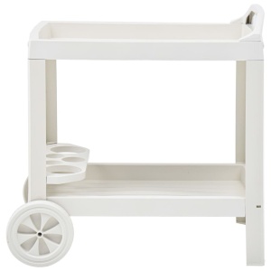 Cărucior de băuturi, alb, 69 x 53 x 72 cm, plastic - Img 2