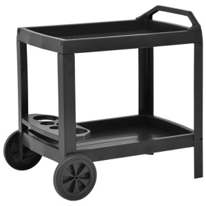 Cărucior de băuturi, antracit, 69 x 53 x 72 cm, plastic