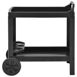 Cărucior de băuturi, antracit, 69 x 53 x 72 cm, plastic - Img 2