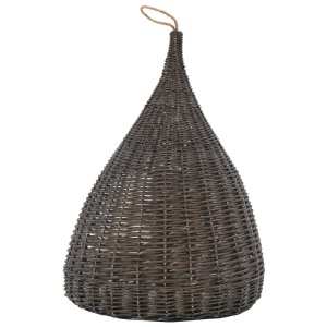 Casă de pisici cu pernă, gri, 40x60 cm, salcie naturală, teepee - Img 8