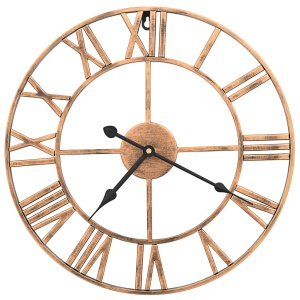 Ceas de perete, auriu, 40 cm, metal - Img 2