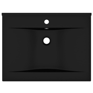Chiuvetă baie lux, orificiu robinet negru mat 60x46 cm ceramică - Img 3