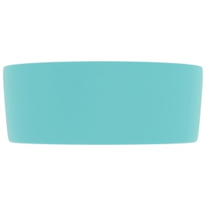 Chiuvetă baie lux verde deschis mat 40x15 cm ceramică rotund - Img 4