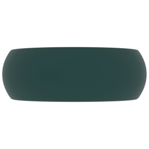 Chiuvetă baie lux verde inchis mat 40x15 cm ceramică rotund - Img 4