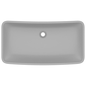 Chiuvetă dreptunghiulară lux gri deschis mat 71x38 cm ceramică - Img 3