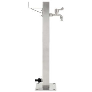 Coloană de apă de grădină, 65 cm, oțel inoxidabil, pătrat - Img 2
