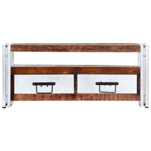 Comodă TV, 90 x 30 x 40 cm, lemn masiv reciclat - Img 7