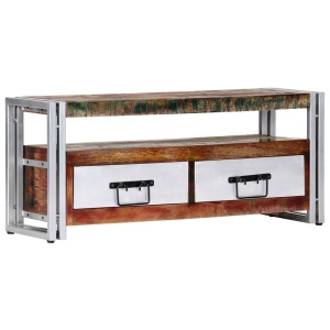 Comodă TV, 90 x 30 x 40 cm, lemn masiv reciclat - Img 12
