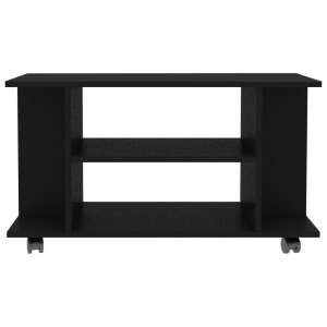 Comodă TV cu rotile, negru, 80 x 40 x 40 cm, PAL - Img 4