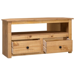 Comodă TV de colț, 93x49x49 cm, lemn masiv de pin, gama Panama - Img 3