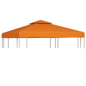 Copertină de rezervă acoperiș foișor cărămiziu 3x3 m 310 g/m²