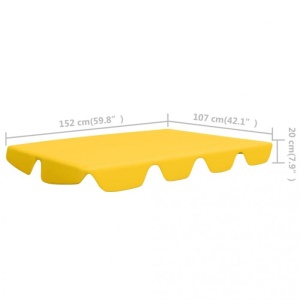 Copertină de rezervă leagăn grădină, galben 192x147 cm 270 g - Img 5