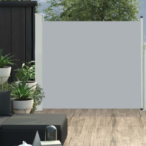 Copertină laterală retractabilă de terasă, gri, 100 x 300 cm