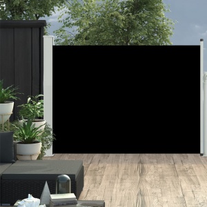 Copertină laterală retractabilă de terasă, negru, 100x500 cm