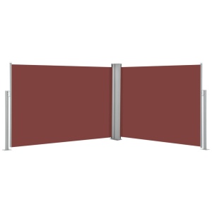 Copertină laterală retractabilă, maro, 100 x 1000 cm
