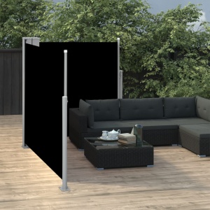 Copertină laterală retractabilă, negru, 100 x 600 cm - Img 2