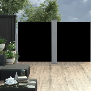 Copertină laterală retractabilă, negru, 160 x 600 cm