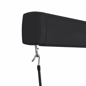 Copertină manuală tip casetă, albastru și alb, 350 x 250 cm - Img 5
