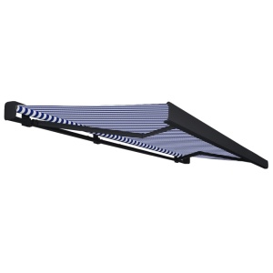 Copertină motorizată tip casetă, albastru și alb, 500 x 300 cm - Img 3