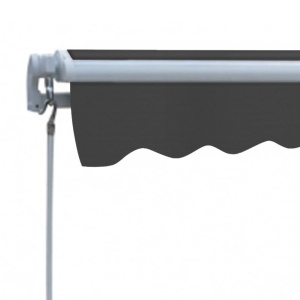 Copertină reglabilă cu acționare manuală, 300 cm, antracit - Img 6
