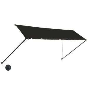 Copertină retractabilă cu LED, antracit, 400 x 150 cm - Img 4
