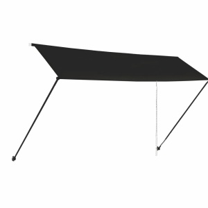 Copertină retractabilă cu LED, antracit, 400 x 150 cm - Img 8