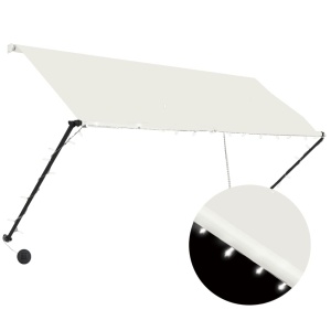 Copertină retractabilă cu LED, crem, 250 x 150 cm - Img 2