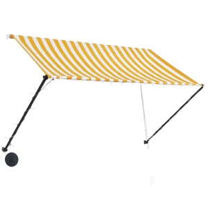 Copertină retractabilă cu LED, galben și alb, 250 x 150 cm - Img 4