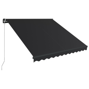 Copertină retractabilă manual cu LED, antracit, 300 x 250 cm - Img 3