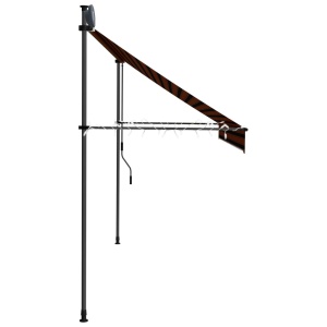Copertină retractabilă manual cu LED, portocaliu & maro, 300 cm - Img 7