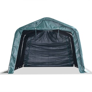Cort de animale detașabil verde inchis 3,3x4,8m PVC 550g/m² - Img 8