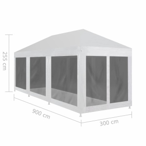 Cort de petrecere cu 8 pereți din plasă, 9 x 3 m - Img 5