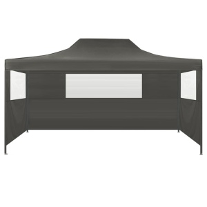 Cort de petrecere pliabil cu 3 pereți, antracit, 3 x 4 m, oțel - Img 2