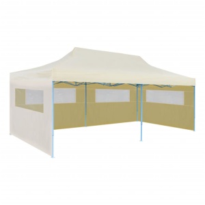 Cort de petrecere pliabil pop-up, crem, 3 x 6 m - Img 2