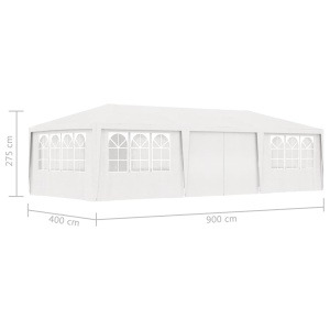 Cort de petrecere profesional cu pereți antracit 4x9 m 90 g/m² - Img 9