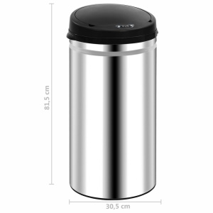 Coș de gunoi automat cu senzor, 50 L, oțel inoxidabil - Img 7