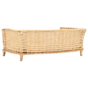 Coș pentru câini cu pernă, 90x54x35 cm, salcie naturală - Img 3