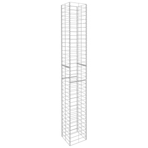 Coșuri gabion, 3 buc., 25 x 25 x 197 cm, oțel galvanizat - Img 3