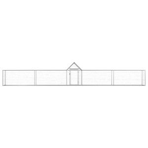 Coteț de găini, 9x1x1,5 m, oțel galvanizat - Img 2