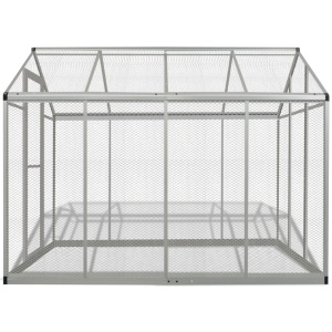 Coteț pentru păsări de exterior, aluminiu, 178 x 242 x 192 cm - Img 4