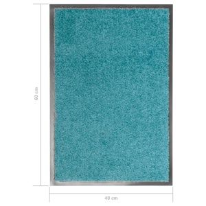 Covoraș de ușă lavabil, cyan, 40 x 60 cm - Img 5