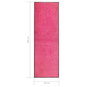 Covoraș de ușă lavabil, roz, 60 x 180 cm - Img 5