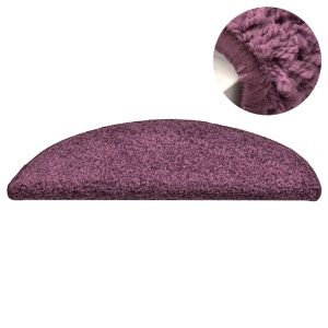 Covorașe pentru trepte scară, 15 buc. violet inchis, 56x17x3 cm - Img 4