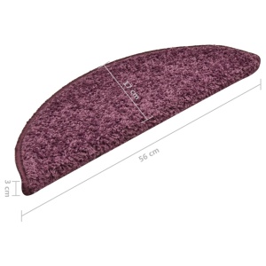 Covorașe pentru trepte scară, 15 buc. violet inchis, 56x17x3 cm - Img 7