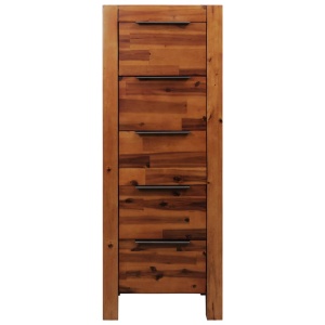 Cufăr cu sertare, lemn masiv de acacia, 45 x 32 x 115 cm - Img 3