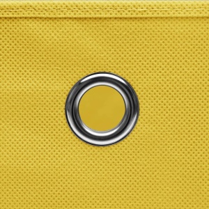 Cutii depozitare, 10 buc., galben, 32x32x32 cm, textil - Img 2