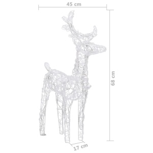 Decorațiune de Crăciun cu reni și sanie, 400 leduri, acrilic - Img 7