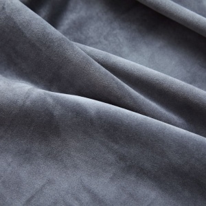 Draperii opace cu inele, 2 buc., antracit, 140x245 cm, catifea - Img 3