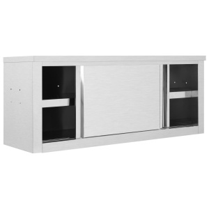 Dulap bucătărie cu uși glisante, 120x40x50 cm, oțel inoxidabil - Img 8