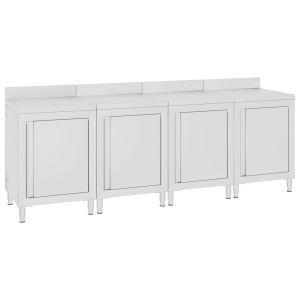 Dulap comercial blat de lucru 240x60x96 cm, oțel inoxidabil